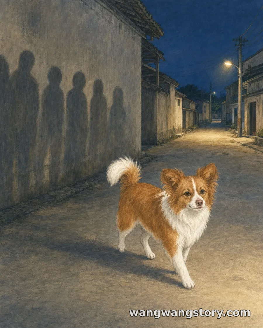 No muro distante, junto à saída do velho armazém, reaparecem várias sombras desfocadas e sobrepostas; Wangwang toma outro caminho sozinha.
